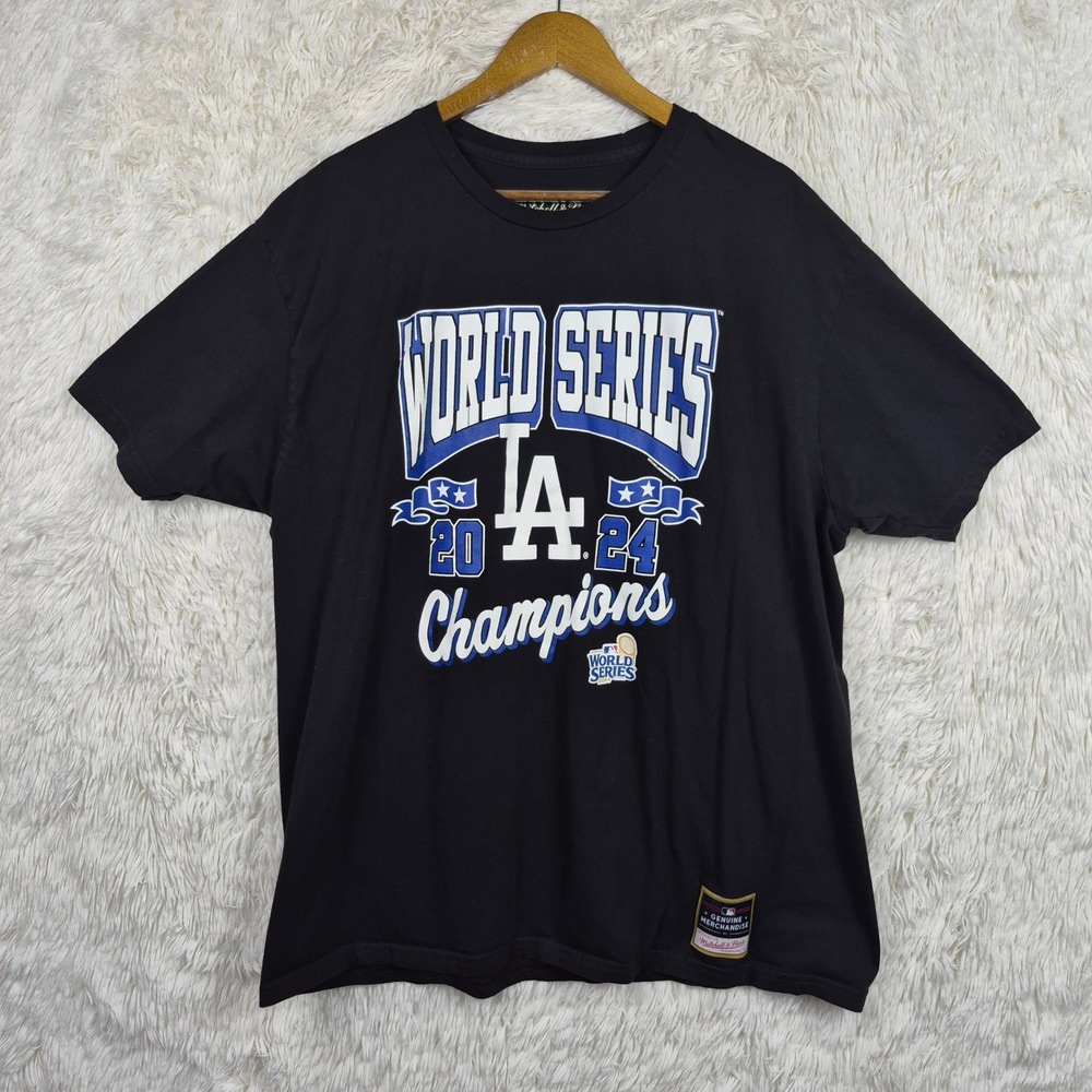 Mitchell & Ness Los Angeles Dodgers 2024 World Series Champions Shirt XXL Black